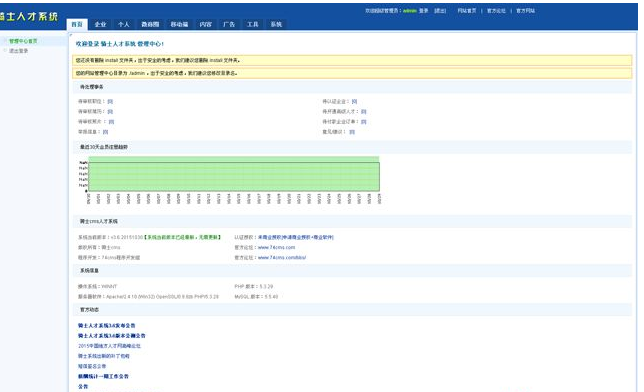 騎士cms(74CMS)高效人才招聘系統 v5.0.1 正式版