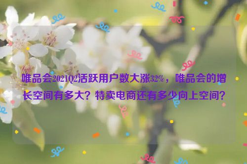 唯品會2021Q2活躍用戶數大漲32%，唯品會的增長空間有多大？特賣電商還有多少向上空間？