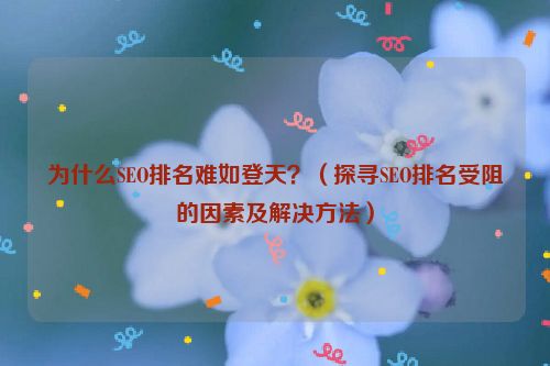 為什么SEO排名難如登天？（探尋SEO排名受阻的因素及解決方法）