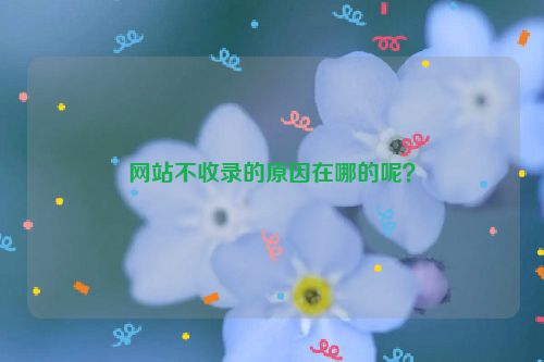 網站不收錄的原因在哪的呢？